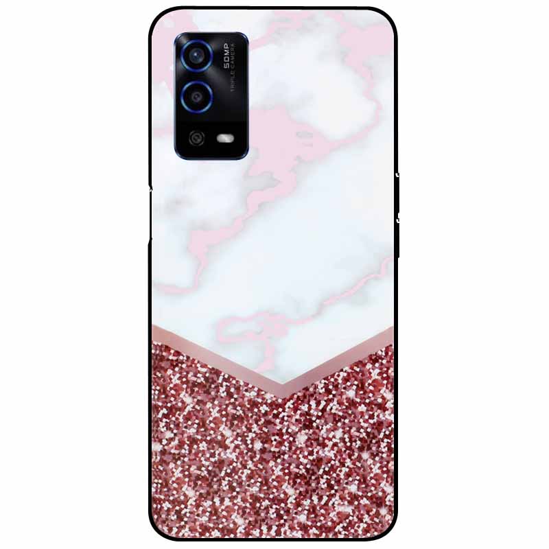 For Oppo A55 4G Case A 55 Silicone Soft Painted TPU Black Cover for Oppo A55 Case CPH2325 Cute Funda Coque for OPPOA55 6.51''