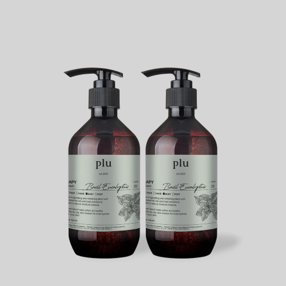 Plu Therapy Body Wash 500g Set Of 2  Basil Eucalyptus Therapy Body Wash 500g Basil Eucalyptus x2