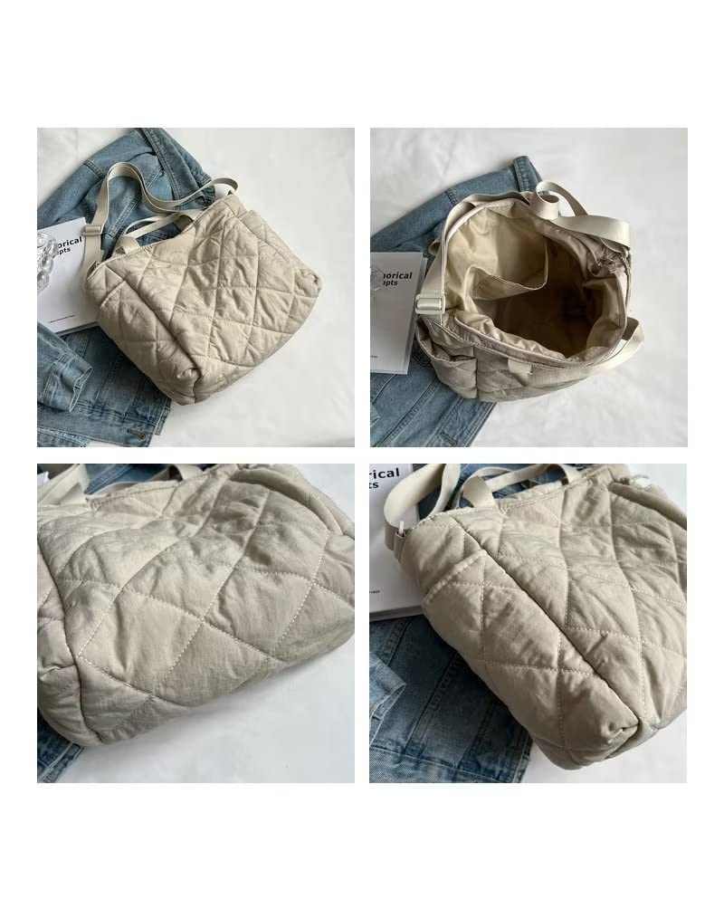 [Uroi] Women's Large Capacity Lightweight Quilted Tote Bag, Shoulder Bag, Crossbody Bag, Handbag, Bag, Korean Fashion, Stylish, Cute