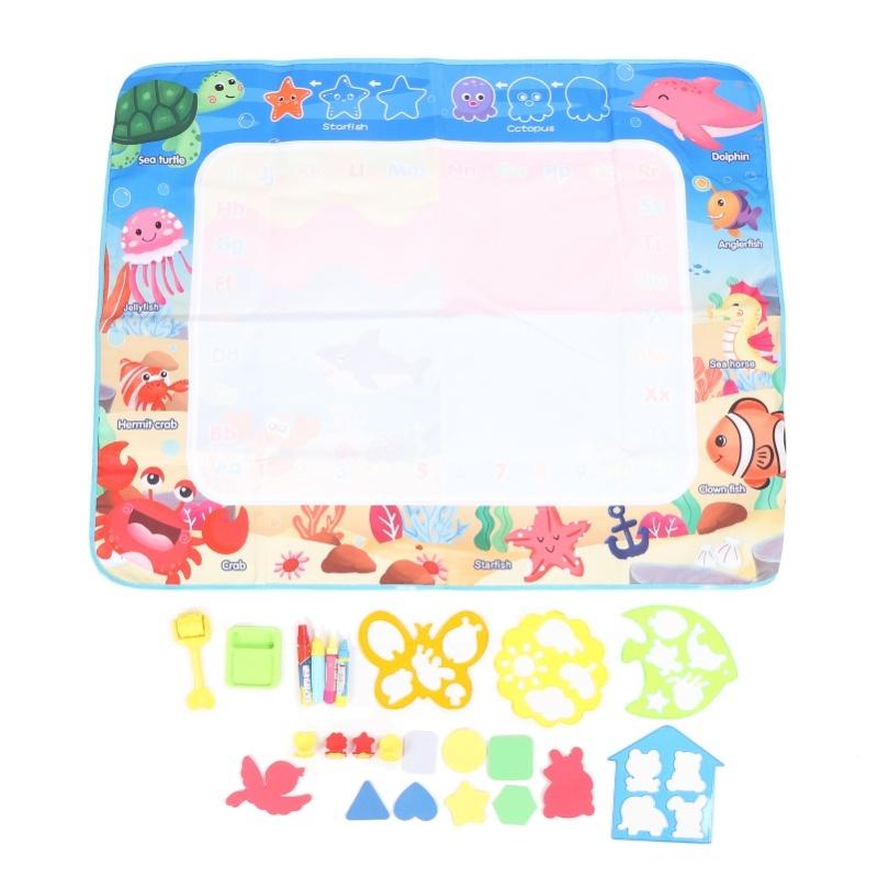 Kids Water Doodle Mat Reusable Large Size Water Painting Writing Board Educational Toys With Pens