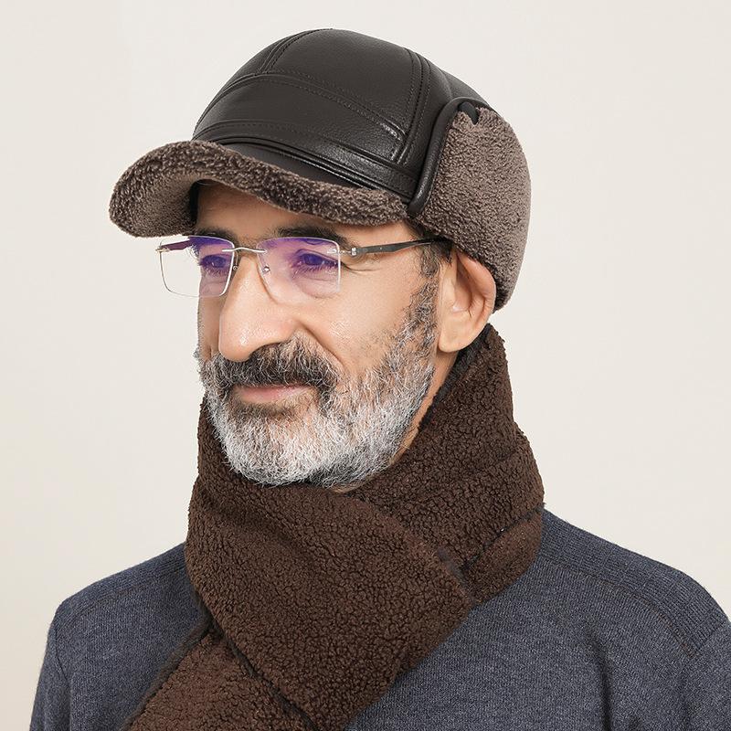 Faux Leather Autumn Winter Baseball Cap for Men Solid Leather Snapback Hat Women Trucker Caps