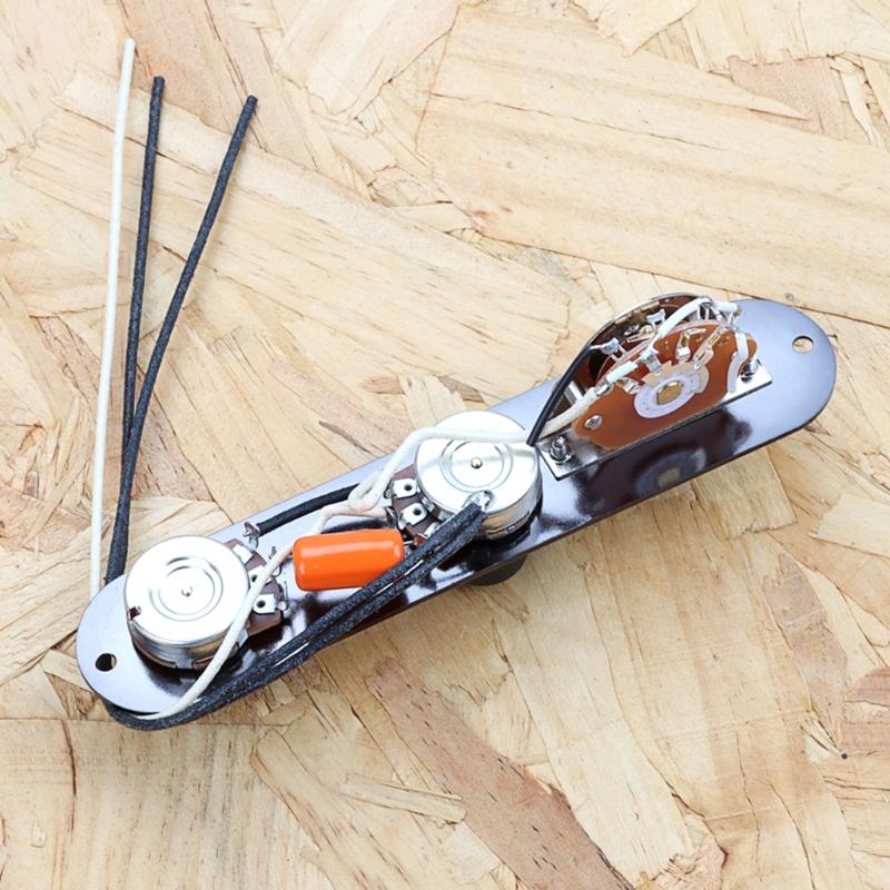 Guitar Control Plate 3 Way Switch Metal Prewired Control Plate Wiring Harness Knobs Standard Guitar Replacement Parts