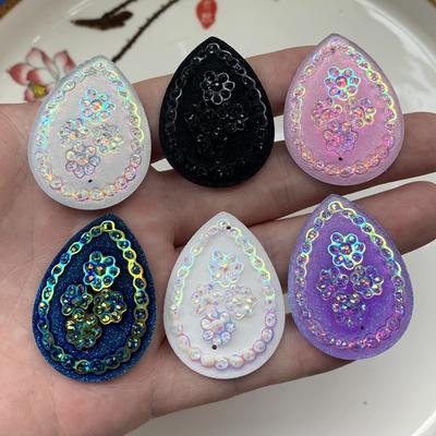 6pcs 30*40mm Resin Drop Rhinestone For Resin Drop Rhinestone and Crystals DIY Wedding Decoration Button Crafts