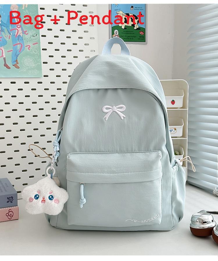Sweet Candy Color Small Backpack With Nylon For School Use And Daily Commutes