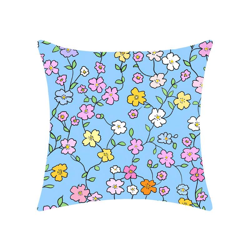 New Floral Floral Series Pillow Case Soft Car Home Decoration Bedroom Bedside Pillow Cushion Cover