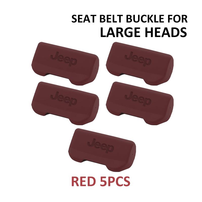 Car Seat Belt Buckle Plug Anti-collision Cover Silicone Protective Covers For df2 Cherokee Wrangler JK Gladiator Compass  ex6