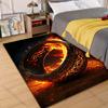 Magic Ring Burning with Flames Pattern Rug Carpets for Bedroom Living Room Sofa Mat Creative Door Mat Cloakroom Home Decor