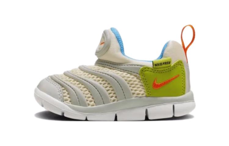 

Nike Dynamo Free TD Synthetic Leather Slip Resistant Anti Kick Low top Baby & Toddler Shoes Gray Green FN3693-180 27