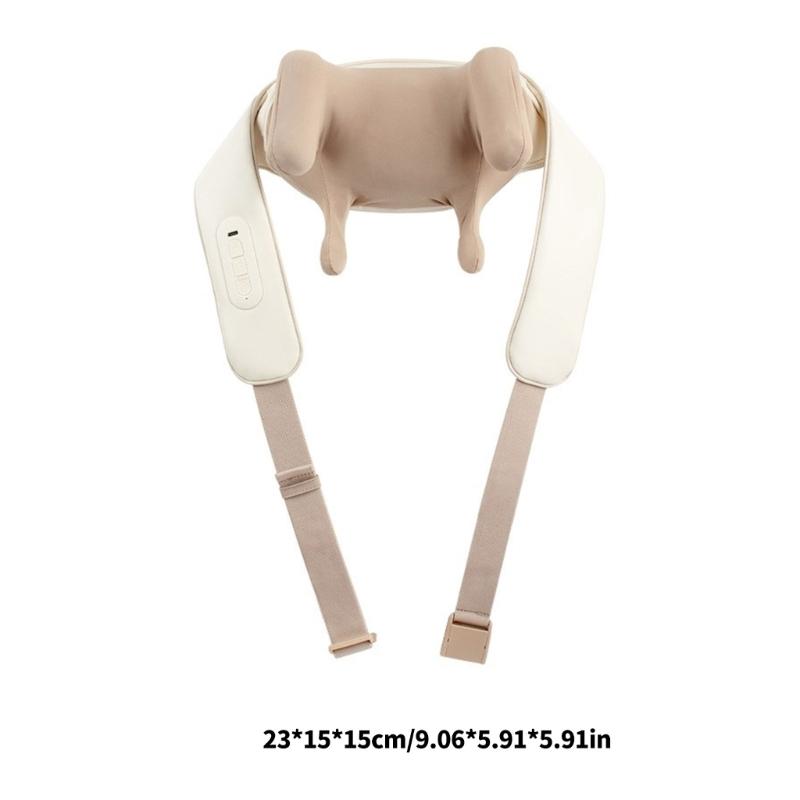 Rechargeable PU Leather Massagers 5 Levels Width Deep Kneadings Devices with Heat Function for Neck Back Pains Relief