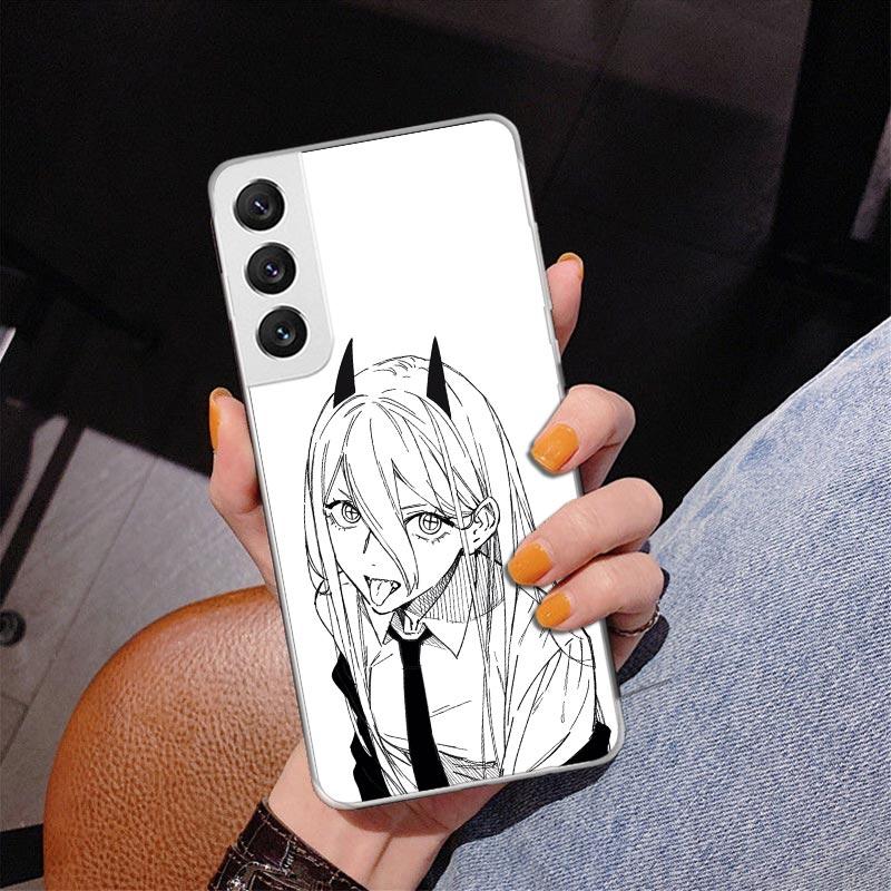 

Power Makima Chainsaw Phone Case For Samsung Galaxy S24 S25 Edge S26 Ultra S23 S22 S21 Plus S20 FE + Personalized Print Cover Ga Samsung S23 Ultra