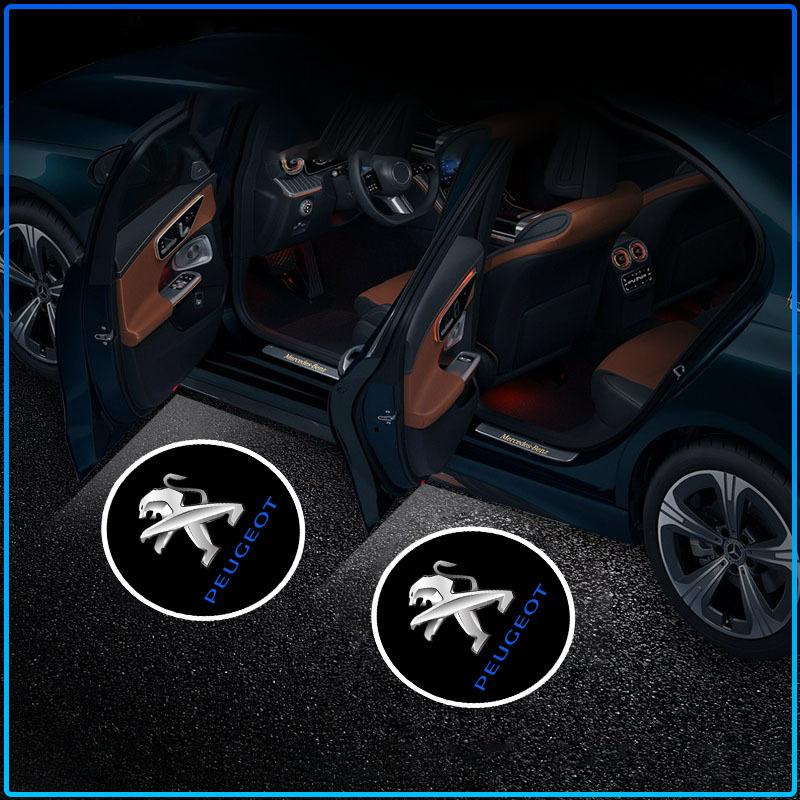 2pcs HD Led Welcome Light Car Door Projector Lamps Car Accessories For Peugeot 107 108 206 207 208 301 307 308 405 406 407 408 508 807 2008 3008 4008