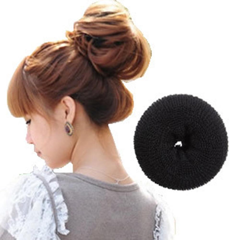 Women Girls Sponge Hair Bun Maker Ring Donut Shape Hairband Hair Styling Bun Maker Hair Band Accessories