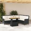 VidaXL Garden Sofas 2 Pcs with Cushions Black Wicker, Outdoor Sofa Set, Garden Furniture Set, Set 3262087