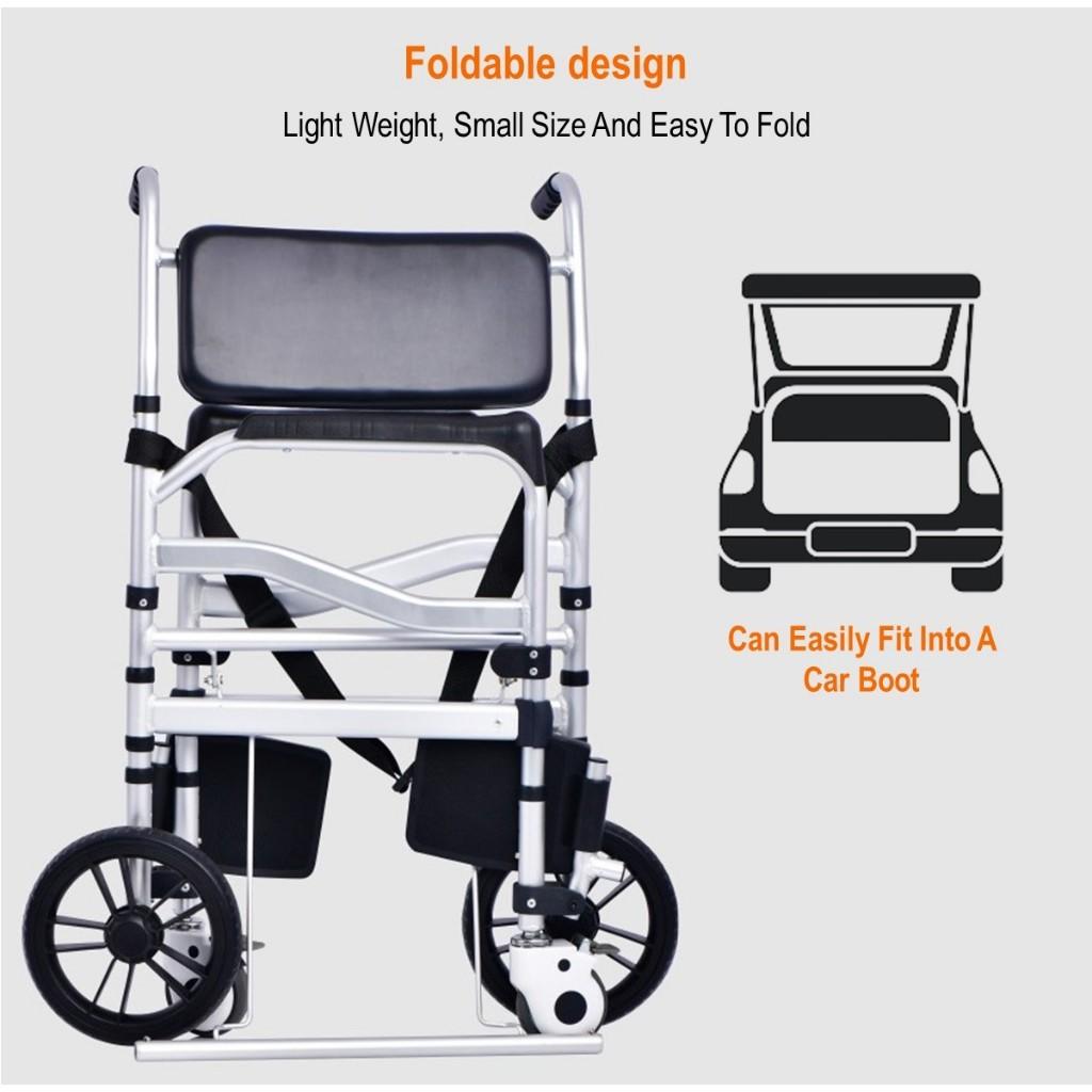 Premium Aluminum Alloy Commode Chair Household Elderly Disabled Person Toilet Chair Nursing Care Shower Chair