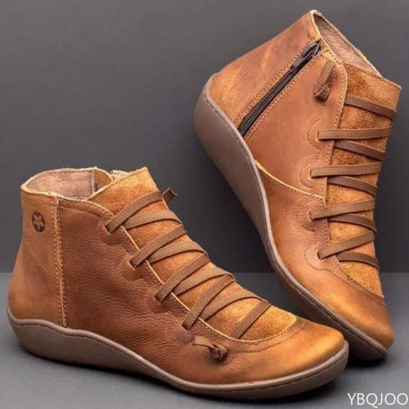 Fashion Autumn Winter New Women's Boots Large Casual Short Boots Simple Comfortable Versatile Front Strap Women's Shoes