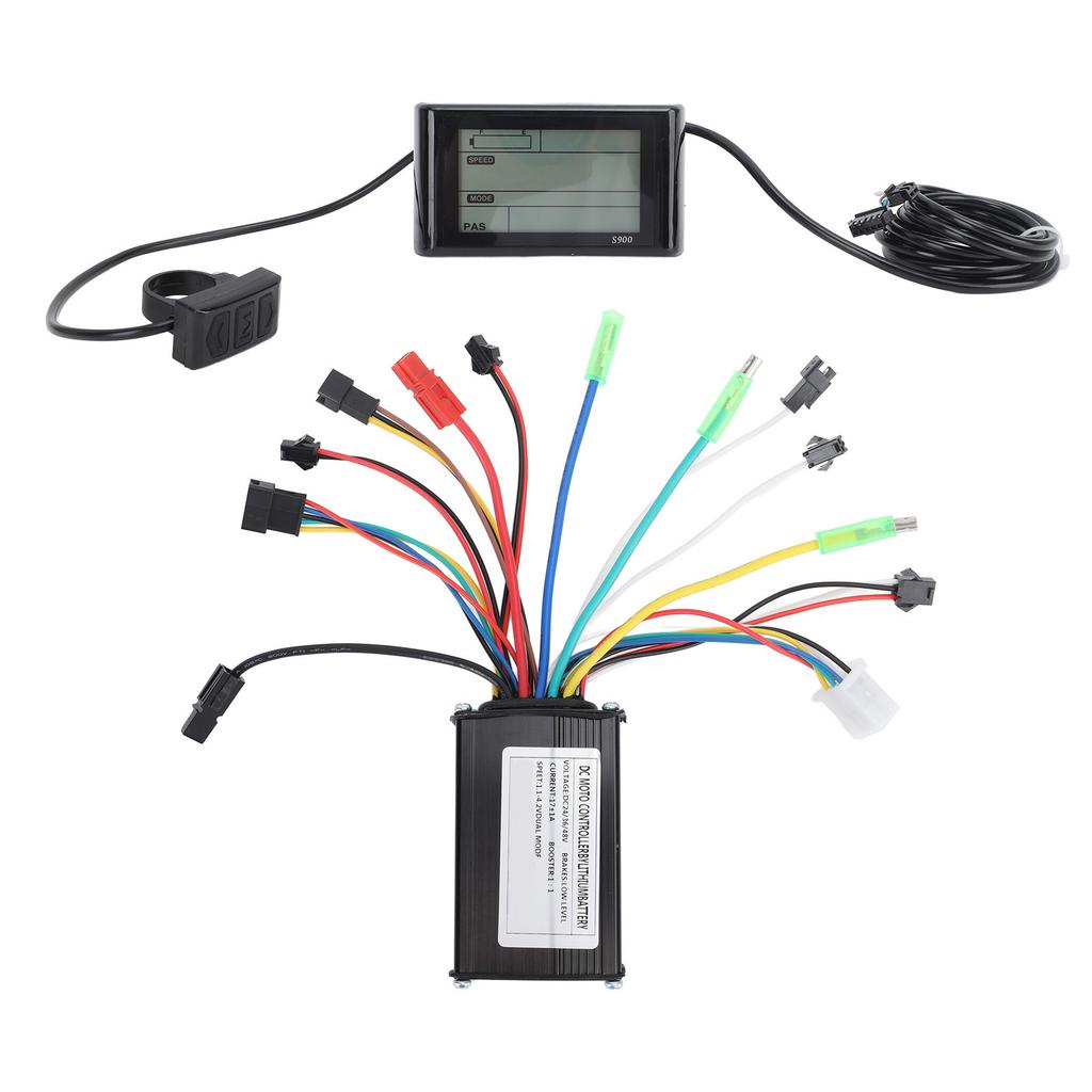36V 48V Electric Bike Conversion Kit 17A 3 Mode Controller S900 LCD Panel FT 8C Pedal Assist Sensor 109R Thumb Throttle