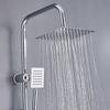 Shower Set with High Pressure Bathroom Shower Head System for Home Hotel Overhead Rainfall Shower Combo Black Round/Square
