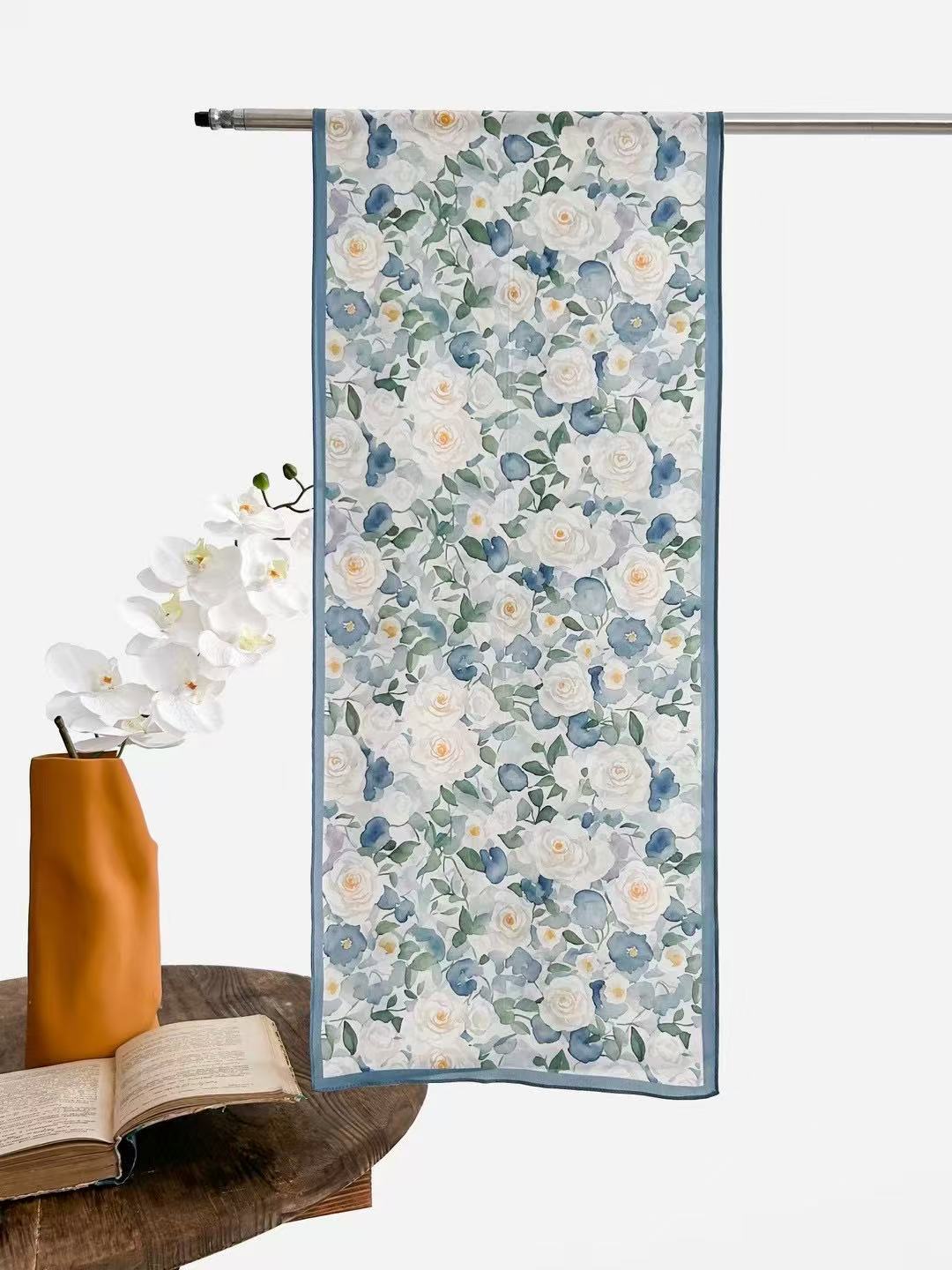 

New 100% Natural Silk Scarf Female Fashion Beach Pashmina Bufanda Folral Women Shawl Wraps Bandana Long Scarves Foulard Echarpe Real Silk 35x150cm