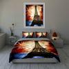 Eiffel Tower fireworks Bedding Duvet cover sets Duvet covers Pillowcases gifts (1 * Duvet Cover 2 * Pillowcases, without duvet insert)