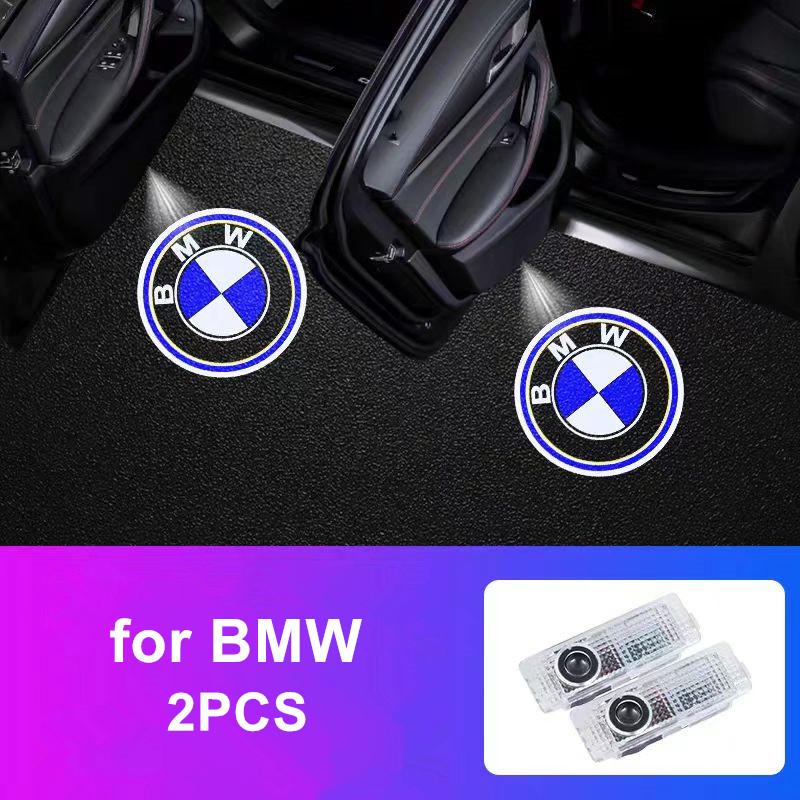 2Pcs Car Emblem Welcome Lights Auto Door Projector Lamps Accessories For BMW M 50th Anniversary G30 G32 G01 G02 G05 G06 G07 G26