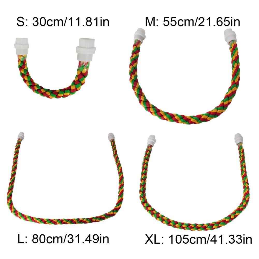 Parrot Cage Toy Multi-color Paw Grinding Bendable Exercise Toy Pet Bird Standing Stick