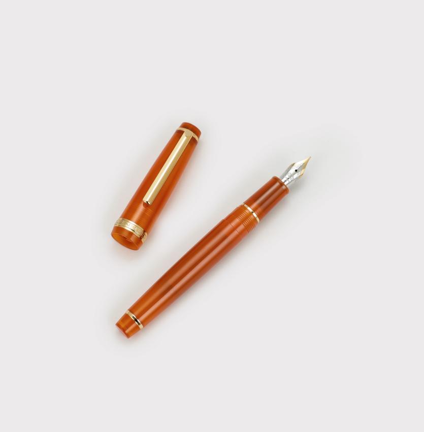 Jinhao 82 DIY Transparency Fountain Pen Acrylic Ink Spin Golden EF/F Nib Elegante Business Office School Supplies Writing Pen