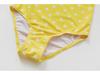 Girls' Polka Dot Swimsuit: Small & Medium, Ruffled Shoulder Strap, Bow-Accent One-Piece