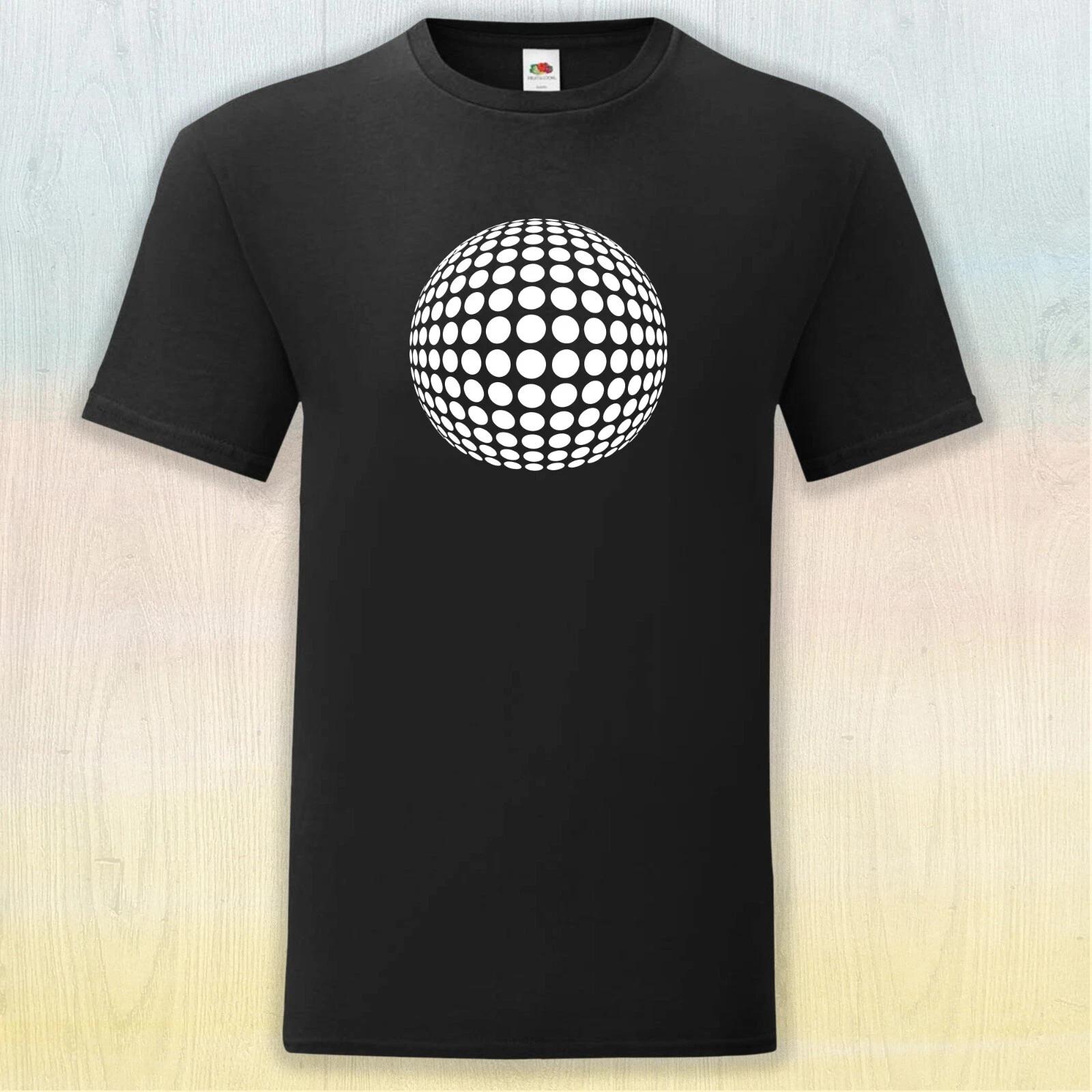 Op Art Style Dot Sphere Hand Printed T-Shirt Birthday Gift Size S - 3XL 4XL