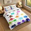 3Pcs Bedding SetAlphablocks Soft Bed Sheet and Two Pillowcases Home Bedroom Decor