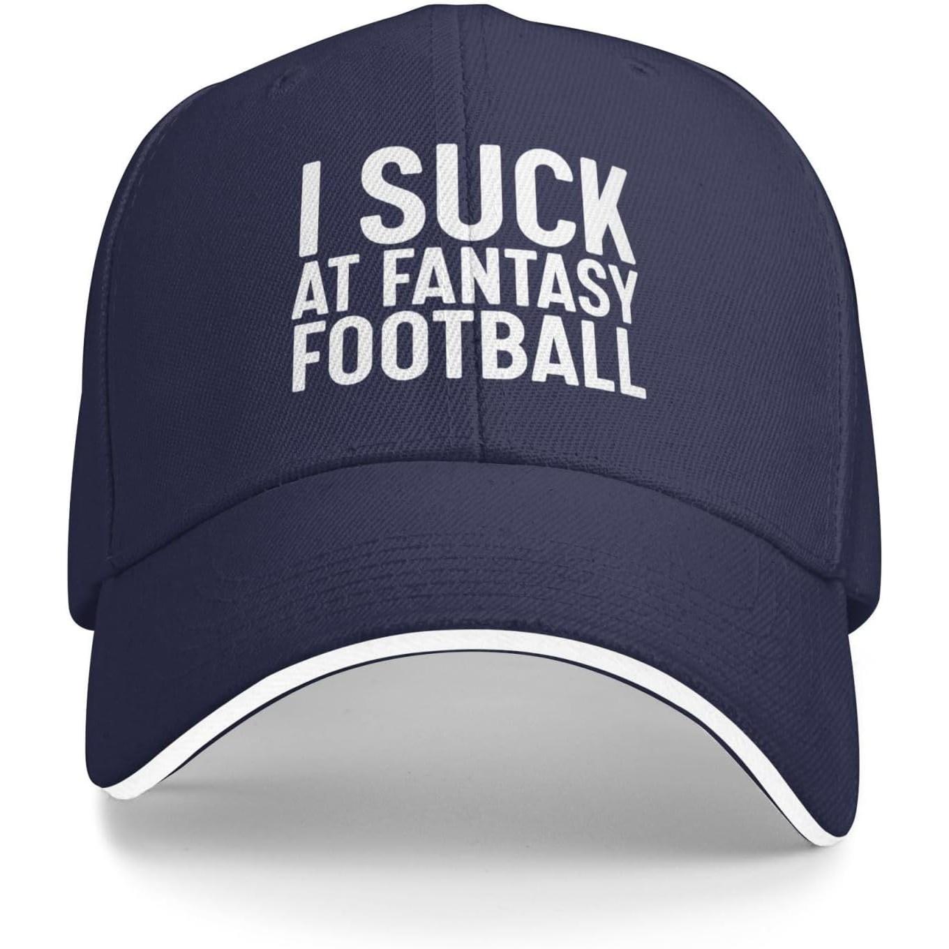 I Suck at Fantasy Football Baseball Cap Funny Adult Casual Polyester Adjustable Hat Adjustable