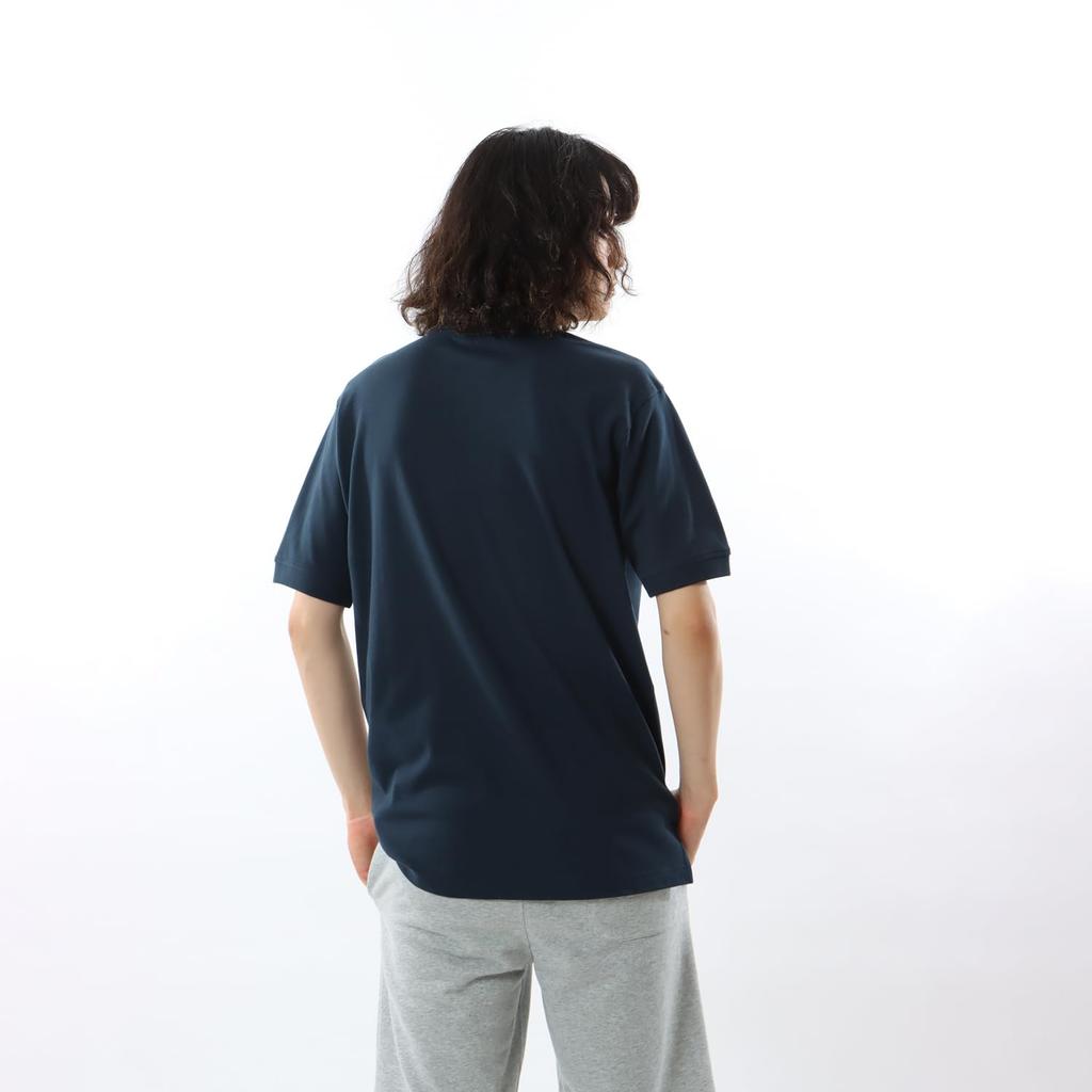 Polo Short One Point Short Sleeve Polo Basic L [Champion] Shirt, Sleeve, 100% Cotton, Embroidery, Logo, Shirt, C3-Z358Z, Men's, Navy,