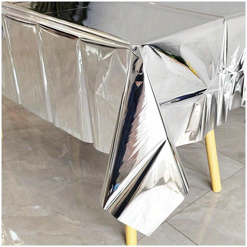 1PC Aluminum Film Birthday Party Tablecloth Disposable Waterproof Scene Props Layout Supplies Tablecloth