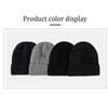 Taille XL 62cm Bonnet Tricoté Homme Hiver Chaud Bonnet en Laine Tendance Grande Tête Bonnet en Laine Épaissi Doublé Polaire Anti-froid Bonnets en Coton
