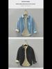 1355 Men's Plush Thick Warm Long-Sleeved Japanese Style Denim Coat Shirt