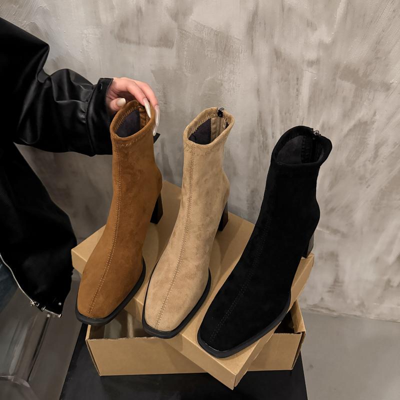 Fashion Fashionable New Sexy Suede Casual Work Boots Winter Comfortable Zipper Banquet Elegant High Women's Boots