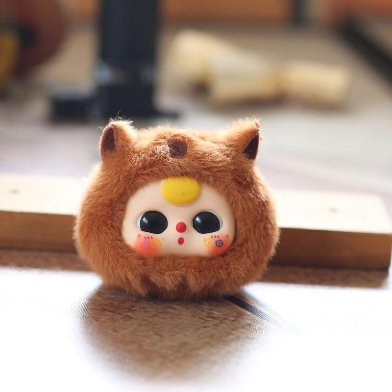 Three Baby Plush Toy Keychain Pp Cotton Stuffed Cute Backpack Gift Accessory