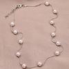 Necklace Single Layer Adjustable Alloy Women Faux Pearl Clavicle Chain for Wedding