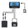 12V 24V Solar Charge Discharge Controller PWM LCD Display Dual USB Output Regulator for Home Industrial Car20A