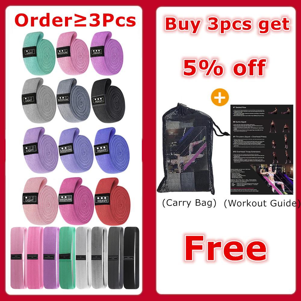 105lb Long Resistance Loop Band Collection Unisex Fitness Yoga Elastic Bands Hip Circle Thigh Squat Band Workout Gym Equipment for Home