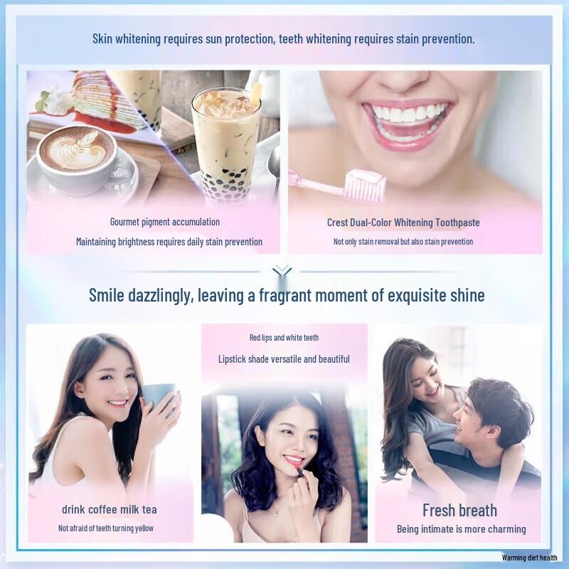 Crest Dual-Color Whitening Toothpaste, Okayama White Peach