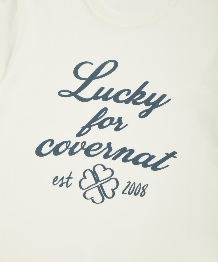 COVERNAT WOMAN Clover Lettering T-Shirt White