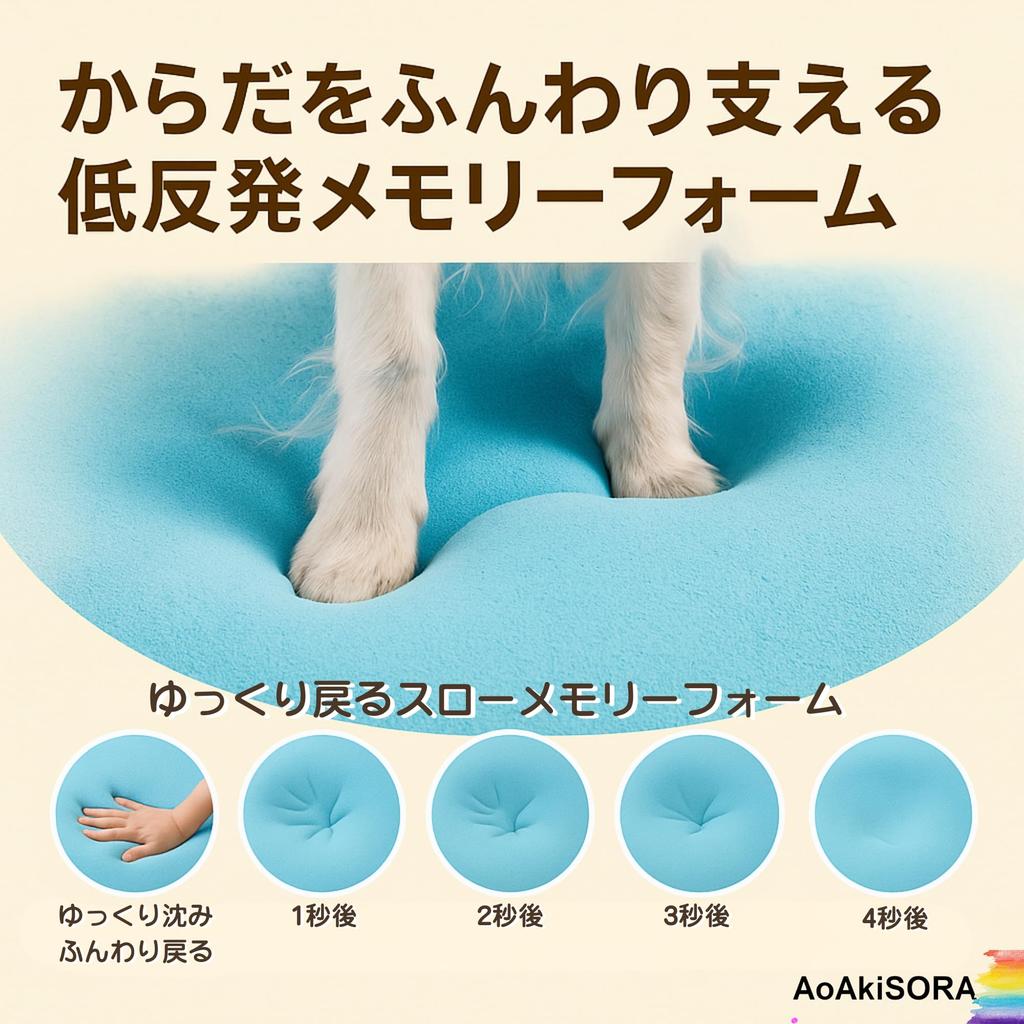 AoAkiSORA Pet Bed for Dogs and Cats, Washable, Memory Foam, Fluffy Brushed Cover, Removable Waterproof Liner, and Non-Slip Cover (Small, Gray)