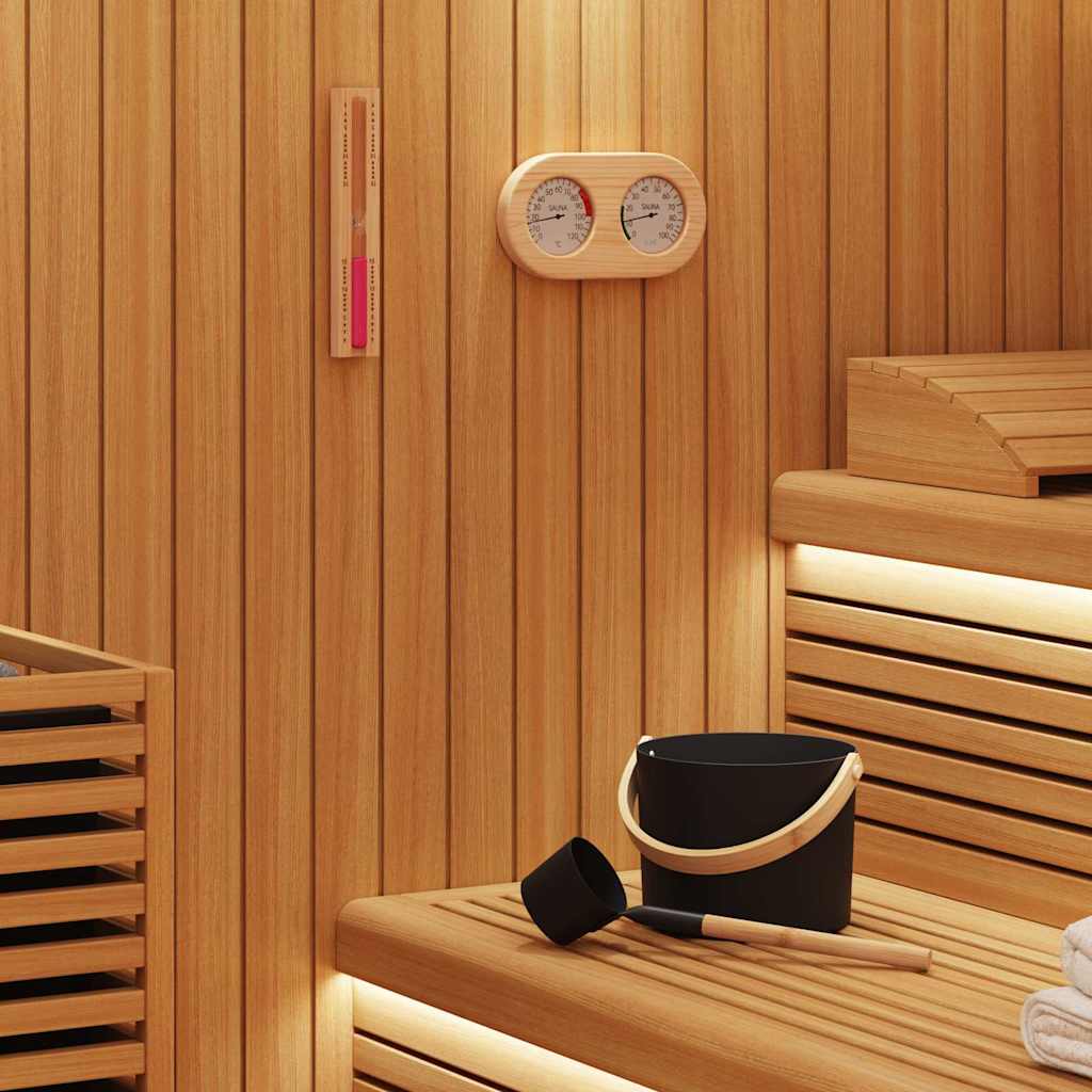 Sauna Zubehör Set 4 Teile Schwarz