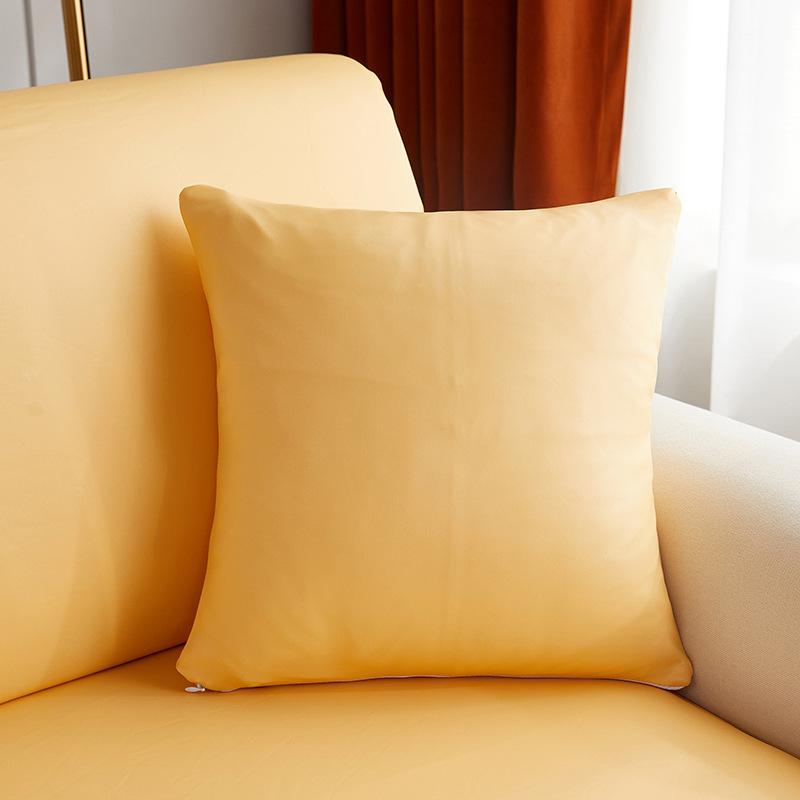Pillow Cover 18x18 Inch Throw Faux Leather Pillow Covers, Square Modern Pillow Cases, PU Home Decorative Pillow Cushion Cover for Couch Sofa Chair Bed