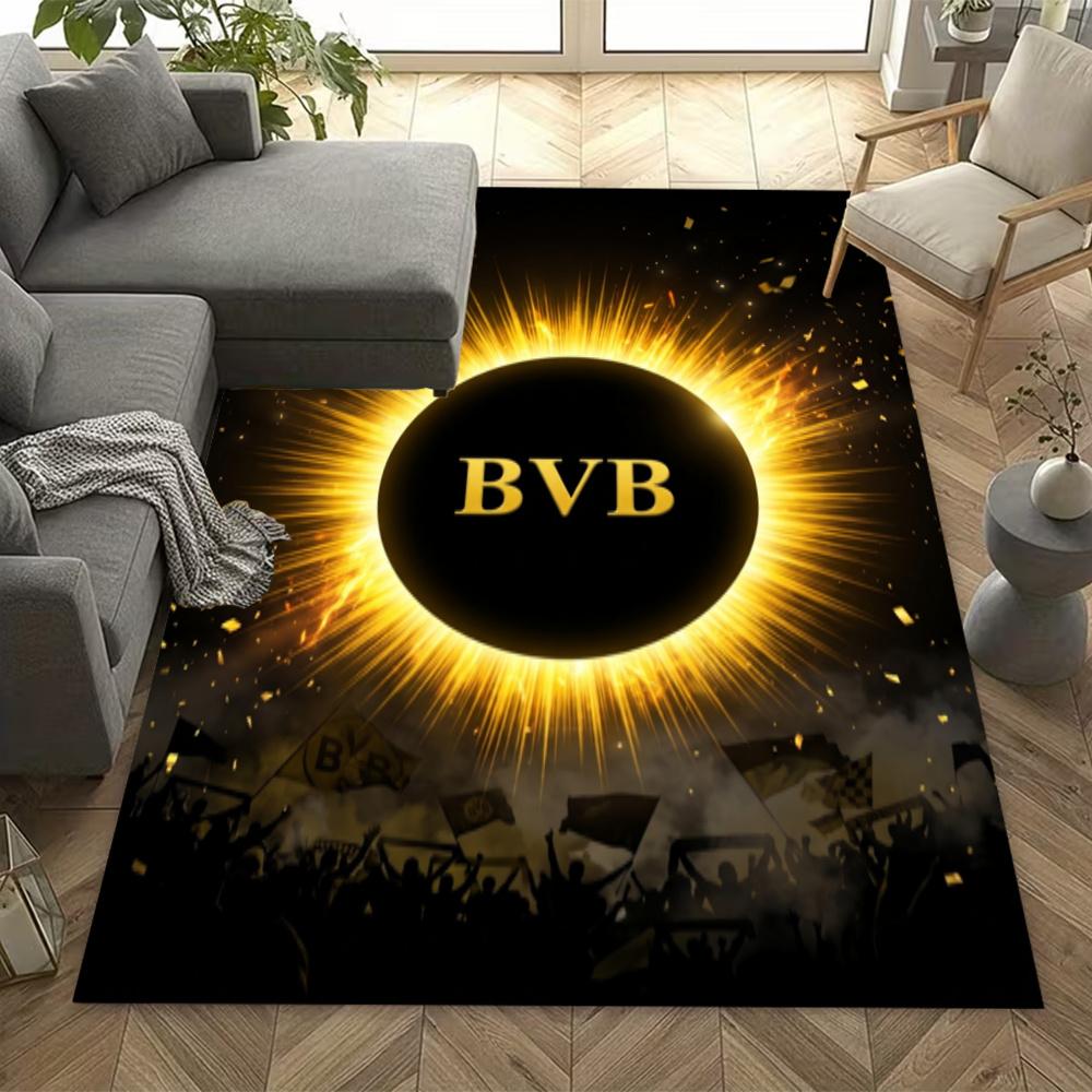 Bvb Football Team Area Rug Suitable For Balcony Dining Room Bedrooms Playrooms Antislip Rug Anime Office Decor Perfect Birthdaychristmas Gift Idea