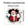 Christmas Stickers Funny Self-Adhesive PVC Toilet Lid Santa Claus Decals Holiday Decor For Indoor Shower Toilet Tile Window Door