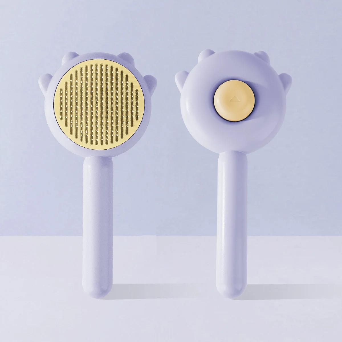 

Самоочищающиеся пуходерки для ухода за шерстью питомцев, для собак и кошек, инструмент мягко удаляет выпавший спутанный подшерсток, щетка для массажа питомцев