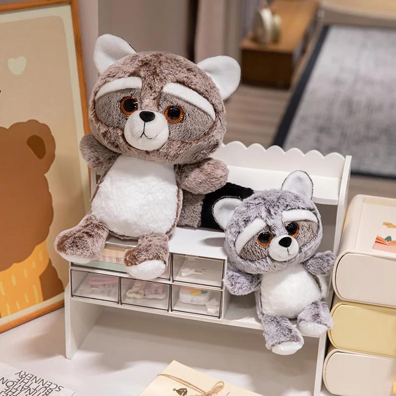 Kuscheltiere Waschbär Plüschtier Schönes weiches süßes Puppenkissen für Mädchen Kinder Kinder Baby Geburtstagsgeschenk