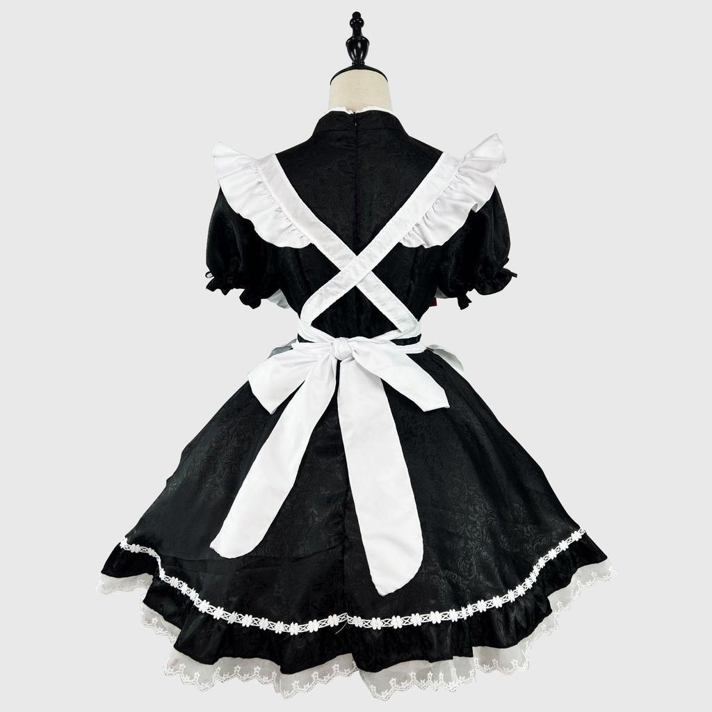 Plus Size Jacquard Lolita Maid Dress - Original Chinese Style Performance Costume