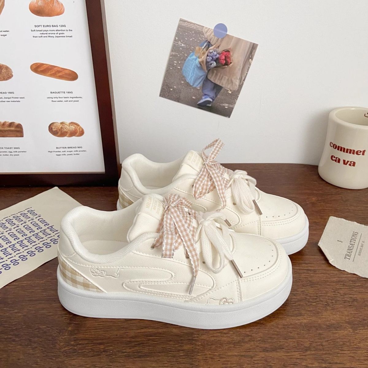 

Astro Boy girls ins board shoes versatile sports shoes original bread shoes casual little white shoes 2025 spring and autumn new 35 бежевый